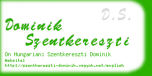 dominik szentkereszti business card